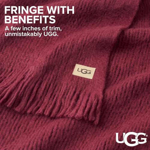 UGG Margot Knit Throw Blanket for Couch, 50" x 70", Red (Coffee Berry) - color: Red