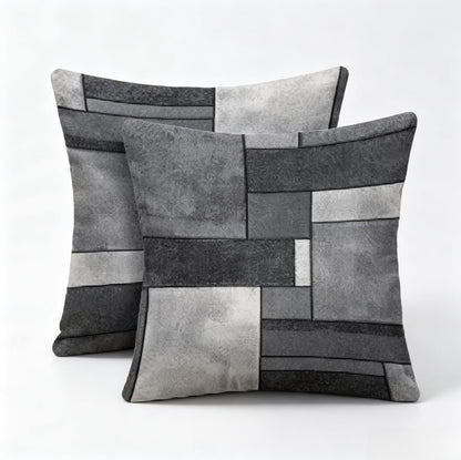 18x18 Inch Modern Grey Geometric Throw Pillow Covers Set of 2 - color: A20013, size: 18" x 18" (Pack of 2)