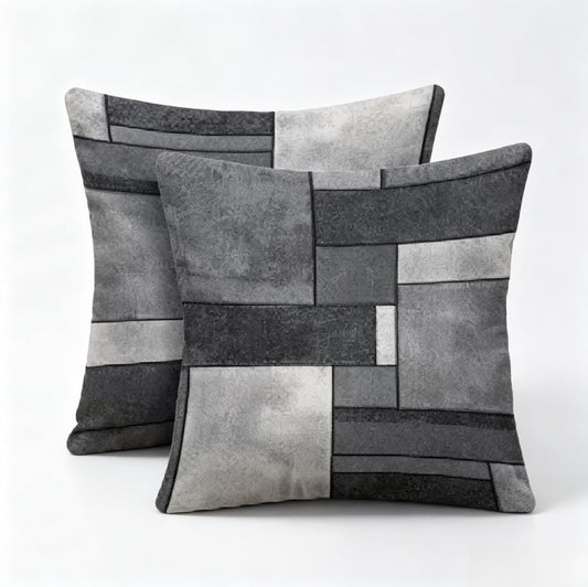 18x18 Inch Modern Grey Geometric Throw Pillow Covers Set of 2 - color: A20013, size: 18" x 18" (Pack of 2)