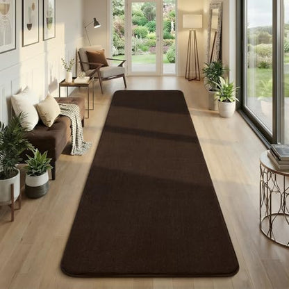 Amearea Modern Soft Hallway Runner Rug, 2x6 Feet Brown Washable Runner Rugs - color: Brown, size: 2' x 6' (Runner)