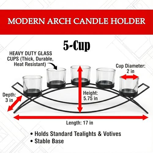 Seraphic Table Centerpieces for Dining Room, Tealight Candle Holder, White - color: White, size: 5 Cup