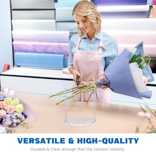 JYPS Flower Clear Vase Centerpiece for Home - size: 1 Piece - 6'' W*8'' H