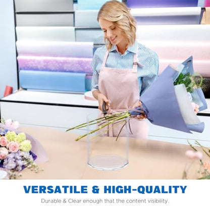 JYPS Flower Clear Vase Centerpiece for Home - size: 1 Piece - 6'' W*8'' H