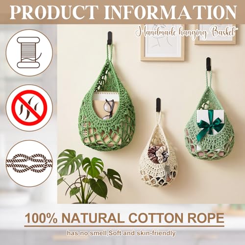 Honeydak 3 Hanging Baskets, Sage Green Mix, Open Mesh Teardrop - color: Sage Green Mix, style: Open Mesh Teardrop