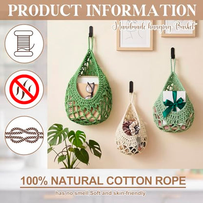 Honeydak 3 Hanging Baskets, Sage Green Mix, Open Mesh Teardrop - color: Sage Green Mix, style: Open Mesh Teardrop