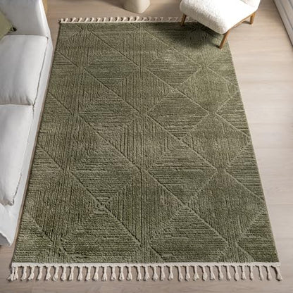 nuLOOM Kerry Green Trellis Power Loomed Area Rug, 7' x 9' - color: Kerry Green, size: 6'7" x 9' (Rectangular)