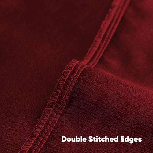 HAUSSY Set of 2 Soft Chenille Throw Pillow Covers 16x16 Inch, Classic Red - color: Classic Red, size: 16" x 16" (Pack of 2)