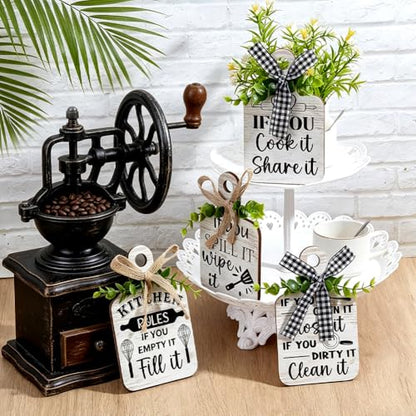PH PandaHall Kitchen Rules Wooden Sign Eat Wood Cutting Board 4 Styles - style: Kitchen Rules