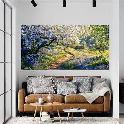 Flower Tree Landscape Wall Art Print Green Wall Art For Living Room 20"x40" - color: XY-P, size: 40"L x 20"W
