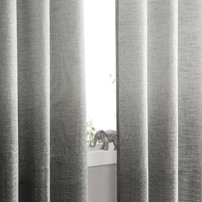 Central Park Ombre Semi Sheer Curtain, Cream White to Grey, 40" Wx63 Lx2 - color: Grey, size: 40"W x 63"L (Pack of 2)