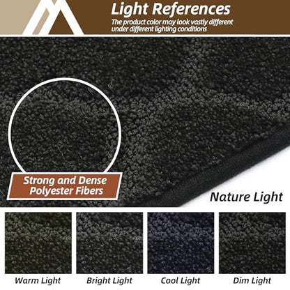 COSY HOMEER Kitchen Rugs Non Slip Washable 24"x36",Black - color: Black, size: 24"X 36"