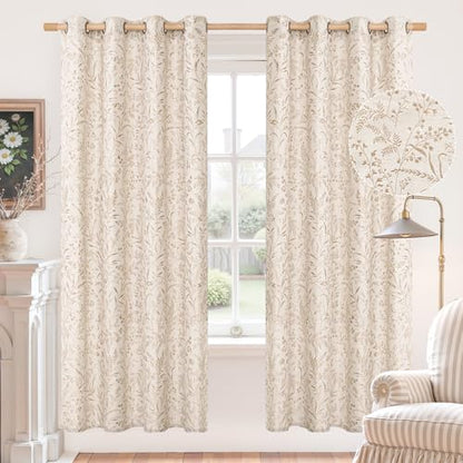 BGment Oatmeal Linen Curtains 72 Inch Length for Living Room 2 Panels - color: Oatmeal, size: 52"W x 72"L (Pack of 2)