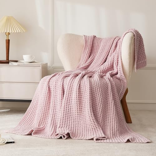 WESHIONGOO Pink Throw Blanket for Couch 50"*60" - color: Pink
