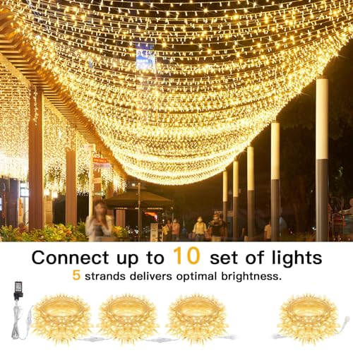 suddus Christmas String Lights 100 LED Connectable Fairy Lights Warm White - color: Warm White Linkable, size: 100LED