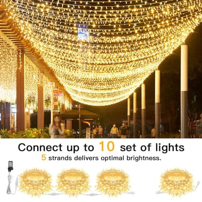 suddus Christmas String Lights 100 LED Connectable Fairy Lights Warm White - color: Warm White Linkable, size: 100LED