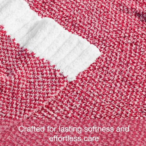 Exclusivo Mezcla Reversible Knit Throw Blanket for Couch, Heather Red - color: Heather Red, size: Throw (50"x60")