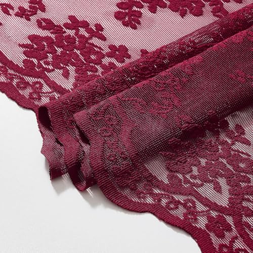TUDECO Stall Burgundy Shower Curtain for Christams Bathroom, 36W x 72L Inch - color: Burgundy, size: 36"W x 72"L (Pack of 1)