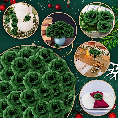 Yunlly 100 Pcs Artificial Flower for Wedding, Green - color: Green