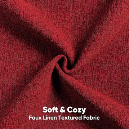 HAUSSY Set of 2 Soft Chenille Throw Pillow Covers 12x20 Inch, Classic Red - color: Classic Red, size: 20" x 12" (Pack of 2)