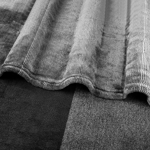 PAVILIA Black Ombre Fleece Throw Blanket for Couch Sofa Bed, 50x60 - color: Gradient - Black, size: 50 x 60 Inches - Throw