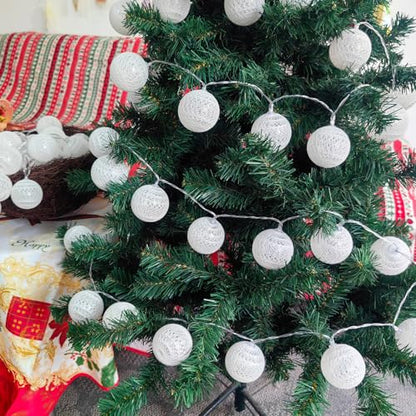 Gardeningwill 3M/10Ft 30 Warm White Ball LED Xmas Wedding Battery Operated String Fairy Light - color: Warm White
