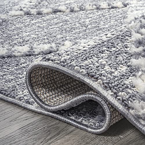 JONATHAN Y Trellis High-Low Gray/Cream Indoor Area Rug 4X6 ft, Sofie Moroccan for Living Room, Bedroom, Kitchen, Office, Easy-Cleaning, High Traffic, Pet-Friendly, Non-Shedding SNT102A-4 - size: 3'11" x 6' (Rectangular)
