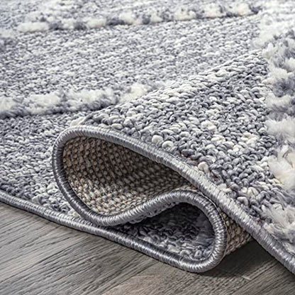 JONATHAN Y Trellis High-Low Gray/Cream Indoor Area Rug 4X6 ft, Sofie Moroccan for Living Room, Bedroom, Kitchen, Office, Easy-Cleaning, High Traffic, Pet-Friendly, Non-Shedding SNT102A-4 - size: 3'11" x 6' (Rectangular)