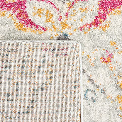 SAFAVIEH Madison Collection Runner Rug - 2'3" x 8', Grey & Gold, Boho Chic Glam Paisley Design, Non-Shedding & Easy Care, Ideal for High Traffic Areas in Living Room, Bedroom (MAD600F) - color: Grey/Gold, size: 2'3" x 8' (Runner)