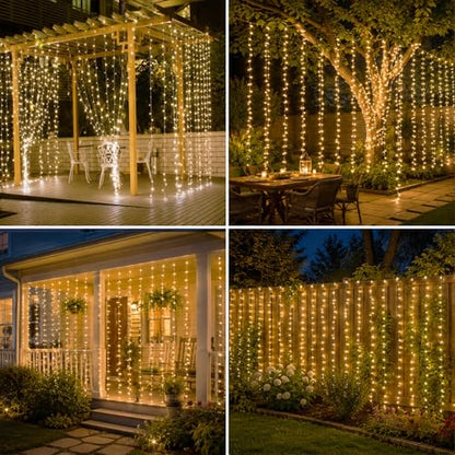 Afirst Led Curtain Lights for Bedroom, 2 Packs Curtain Fairy Lights Plug in
