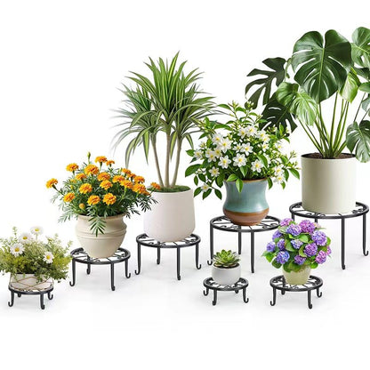 7-Pack Heavy-Duty Metal Plant Stands, Anti-Rust for Indoor/Outdoor