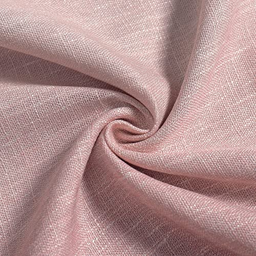 Central Park Ombre Window Curtain Panel Linen Gradient Print on Rayon Blend Fabric Backtab Rod Pocket Drapery Treatments for Living Room/Bedroom, Cream White to Pink, 50" x 63", Set of 2 - color: Pink, size: 50"W x 63"L (Pack of 2)