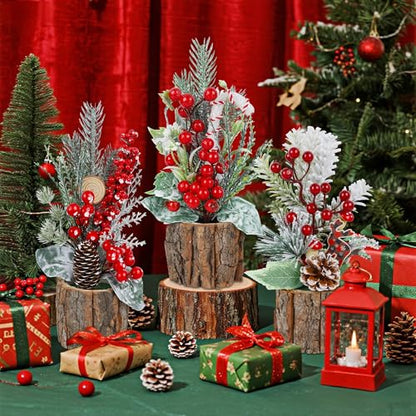 winemana Mini Christmas Trees Table Decorations for Indoor Office, 3 Pack - size: Style 6