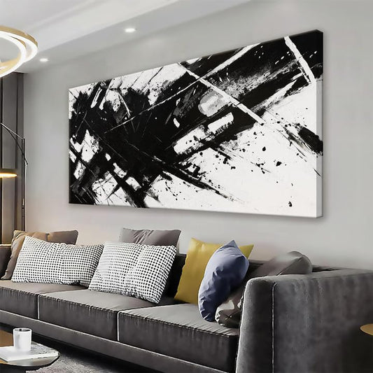 TAIJXAGSG Large Abstract Wall Art For Living Room Abstract art 29" X 58" - color: black, size: 58"L x 29"W
