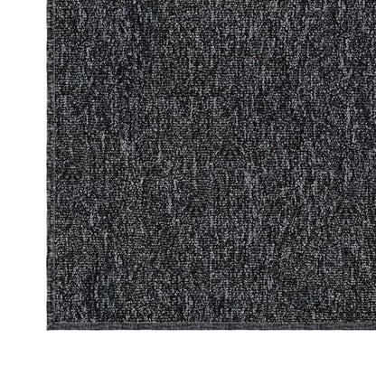 Ottomanson Door Mat Indoor Entryway Runner Rug – Non-Slip Durable Low-Pile Runner with Stain-Resistant Surface, 20" x 59", Black - color: Black