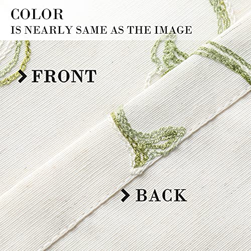 VOGOL Green Vine Embroidered Kitchen Valance, 52 x 14 Inches - color: Green, size: 52"W x 14"L (Pack of 1)
