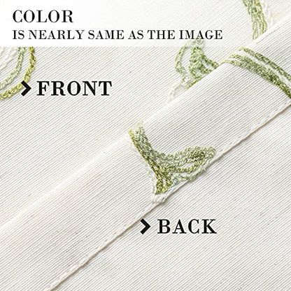 VOGOL Green Vine Embroidered Kitchen Valance, 52 x 14 Inches - color: Green, size: 52"W x 14"L (Pack of 1)
