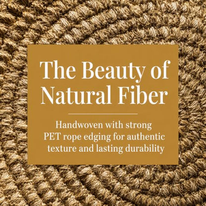 15 Inch Round Jute Placemats Set of 6 - Farmhouse Woven Table Mats