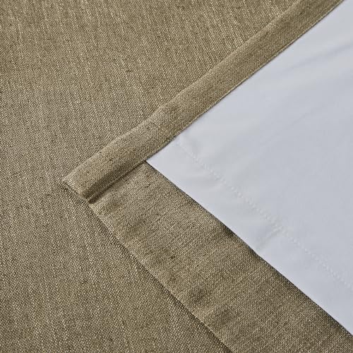 Vision Home Brown Pinch Pleated Full Blackout Curtains Linen Blended Room Darkening Window Curtains 63 inch for Living Room Bedroom Thermal Insulated Pinch Pleat Drapes with Hooks 2 Panel 40" Wx63 L - color: Café Brown, size: 40"W x 63"L (Pack of 2)