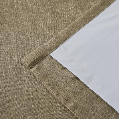 Vision Home Brown Pinch Pleated Full Blackout Curtains Linen Blended Room Darkening Window Curtains 63 inch for Living Room Bedroom Thermal Insulated Pinch Pleat Drapes with Hooks 2 Panel 40" Wx63 L - color: Café Brown, size: 40"W x 63"L (Pack of 2)