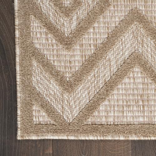 Nourison Home Versatile Natural Beige 6' x 9' Area Rug - Easy Clean, Non Shedding, Bed Room, Living Room, Dining Room, Kitchen (6' x 9') - color: Natural Beige, size: 6' x 9' (Rectangular)
