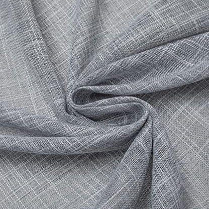 Beda Home Tassel Linen Textured Swag Curtain Valance, Grey, 36 x 36 in - color: Grey, size: 36"W x 36"L (Pack of 2)