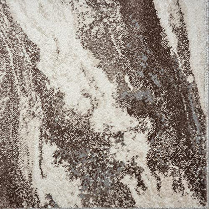 LUXE WEAVERS Abstract Art Deco Area Rug Brown 2x7 - color: Brown, size: 2' x 7' (Runner)