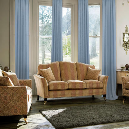 Rod Pocket Linen Blend Sheer Curtains for Living Room-Stone Blue-52 by 63 - color: Stone Blue, size: 52"W x 63"L (Pack of 2)