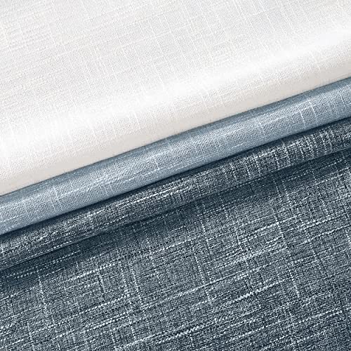 Central Park Ombre Semi Sheer Curtain Cream White to Indigo, 50" Wx63 Lx2 - color: Indigo Blue, size: 50"W x 63"L (Pack of 2)