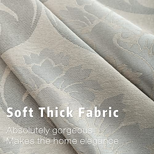 Jacquard Waterfall Valance, Silver Grey, 110 Inch Wide, 1 Panel - size: 110"W x 48"L (Pack of 1)