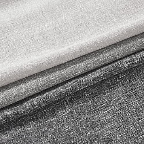 Ombre Pinch Pleated Semi Sheer Curtain, 40"Wx63"Lx2, Cream White to Gray - color: Grey/Pinch Pleat, size: 40"W x 63"L (Pack of 2)