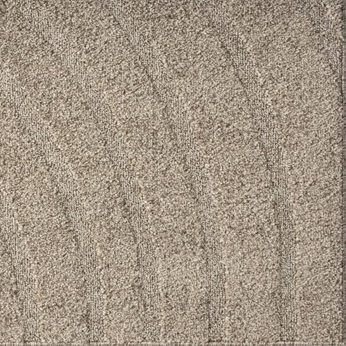 LUXE WEAVERS Modern Geometric Wave Taupe 2x8 Area Rug - color: Taupe, size: 2' x 8' (Runner)