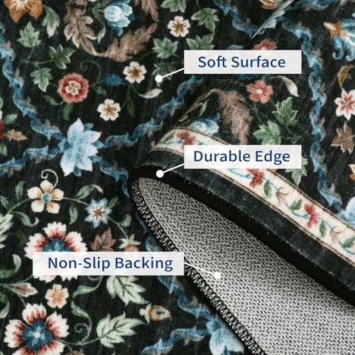 Garvee Living Room Rug 8x10 Washable Rug Trellis Rugs for Bedroom Black - color: Trellis Black, size: 8' x 10' (Rectangular)