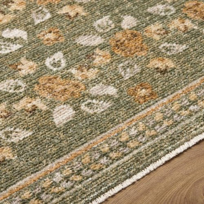 Hauteloom Fladxi Living Room, Bedroom Area Rug - Rustic Floral Bohemian - Olive, Green, Taupe, Tan - 5' x 7'5" - color: Olive, Taupe, Tan / Fahima, size: 4'11" x 7'5" (Rectangular)