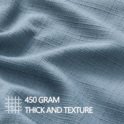 MIULEE Thick Textured Decorative Throw Pillow Covers 20x20 Inch Blue - color: Blue, size: 20" x 20" (Pack of 2)